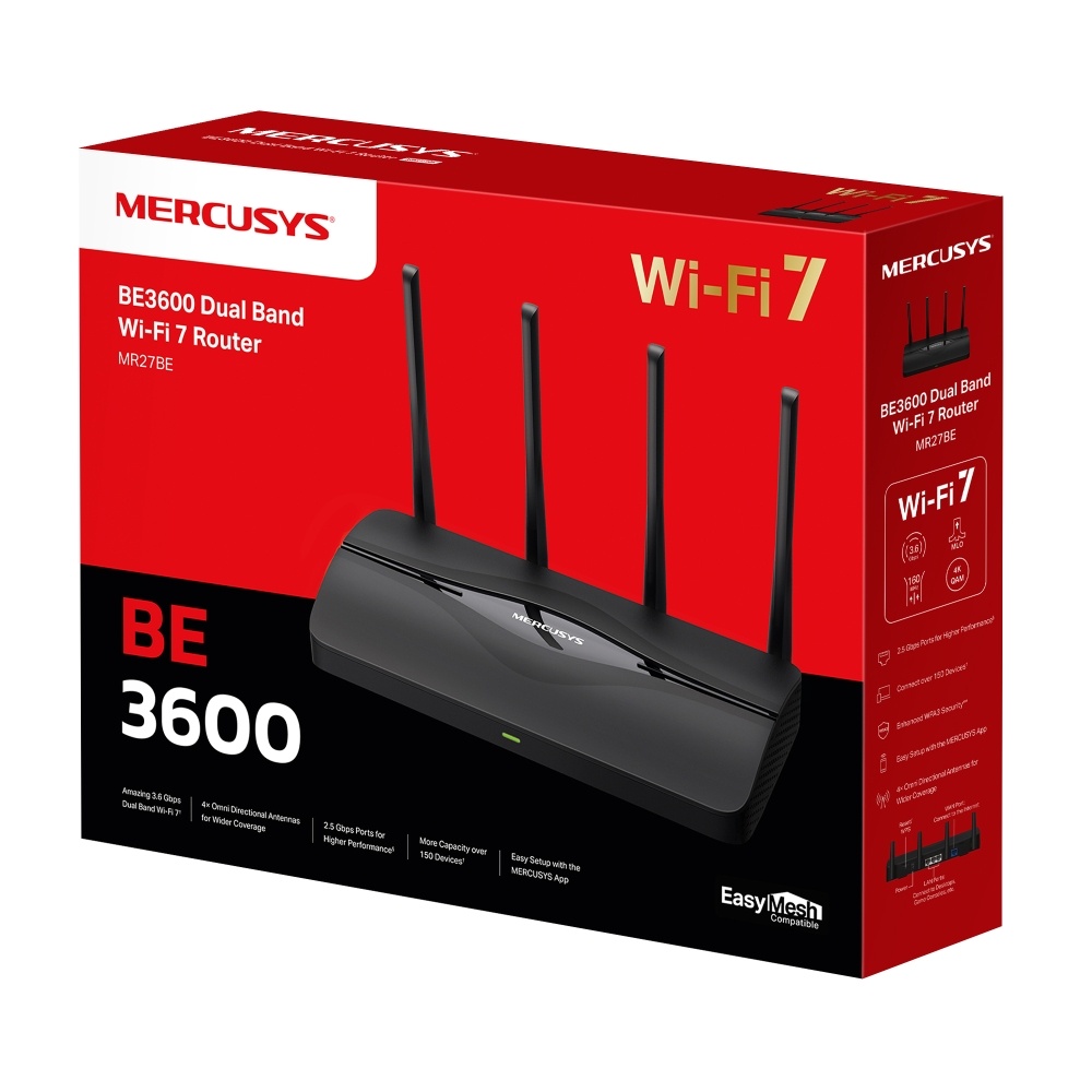 Router Inalámbrico MERCUSYS MR27BE | BE3600, WiFi 7 - imagen 5