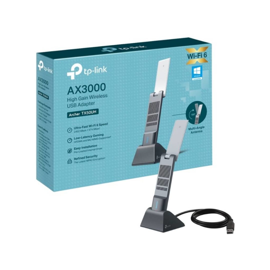 Adaptador Inalámbrico USB TP-LINK Archer TX50UH | AX3000, WiFi 6, Alta Ganancia