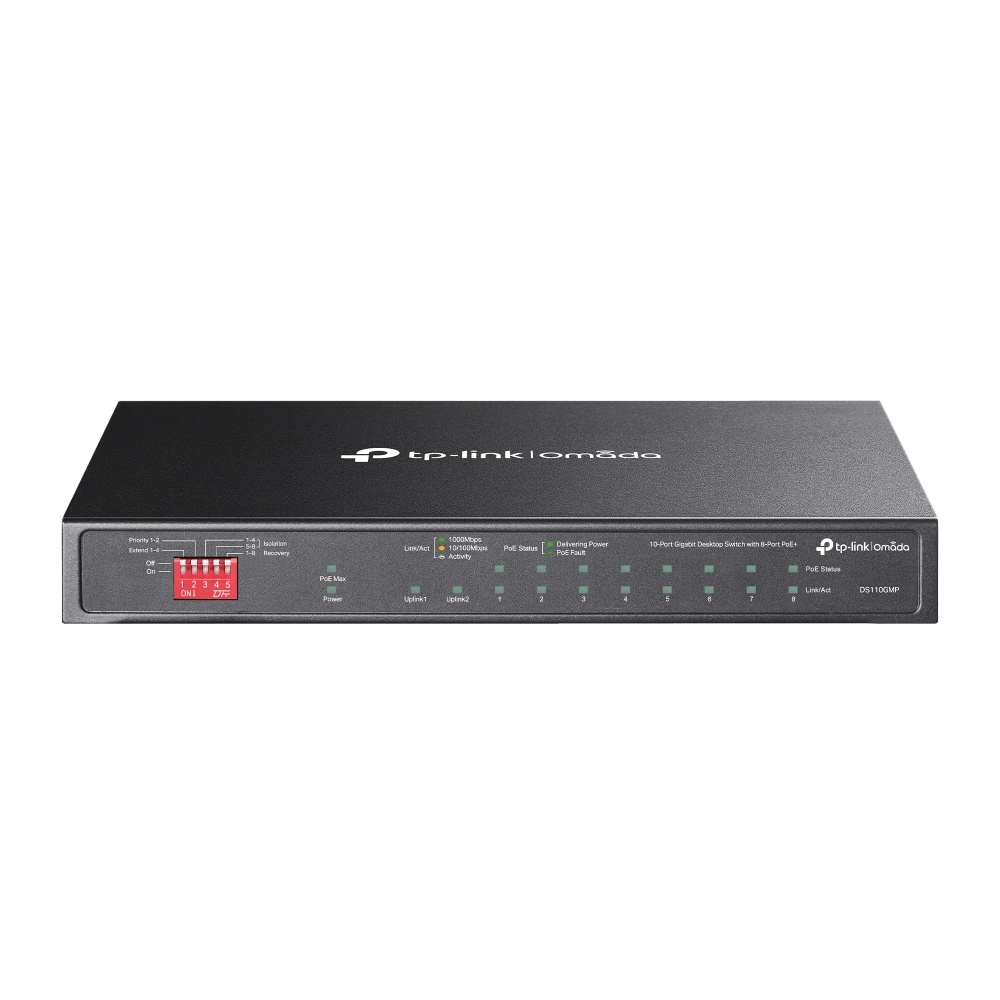 Switch TP-LINK DS110GMP | 10 Puertos Gigabit (8 puertos PoE at/af) - imagen 3