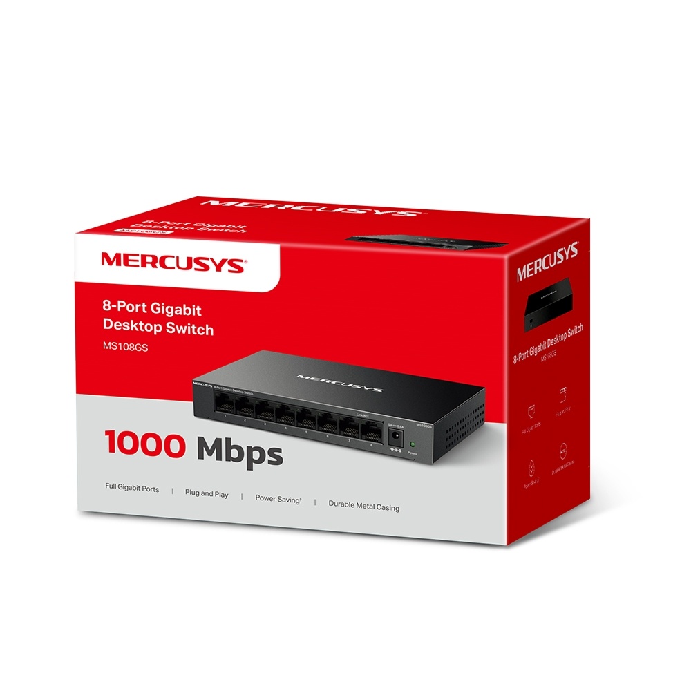 Switch MERCUSYS MS108GS | 8 Puertos Gigabit - imagen 5