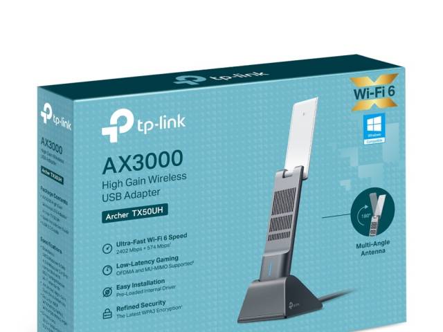 Adaptador Inalámbrico USB TP-LINK Archer TX50UH | AX3000, WiFi 6, Alta Ganancia - imagen 6
