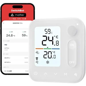 Panel SwitchBot de temperatura, humedad y control climatico