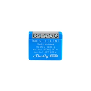 Relé Inteligente Shelly 1 Mini Gen4 Wi-Fi 6, Zigbee y Matter