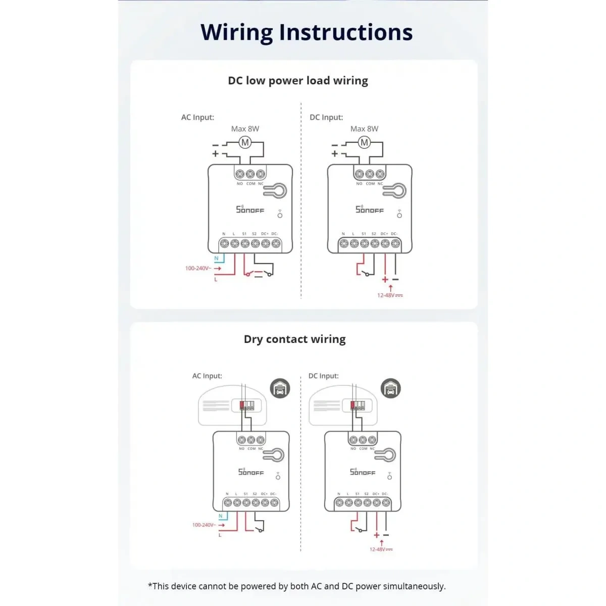 Interruptor Inteligente Sonoff MINI-D Wi-Fi Contacto Seco Matter - imagen 2