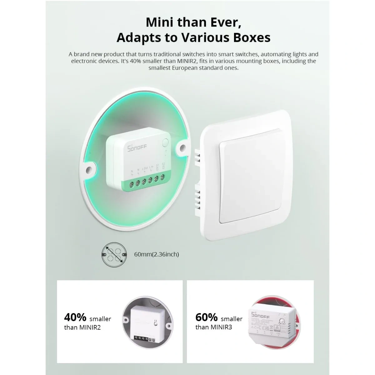 Interruptor Inteligente Sonoff MiniR4M Extreme Wi-Fi Matter - imagen 2