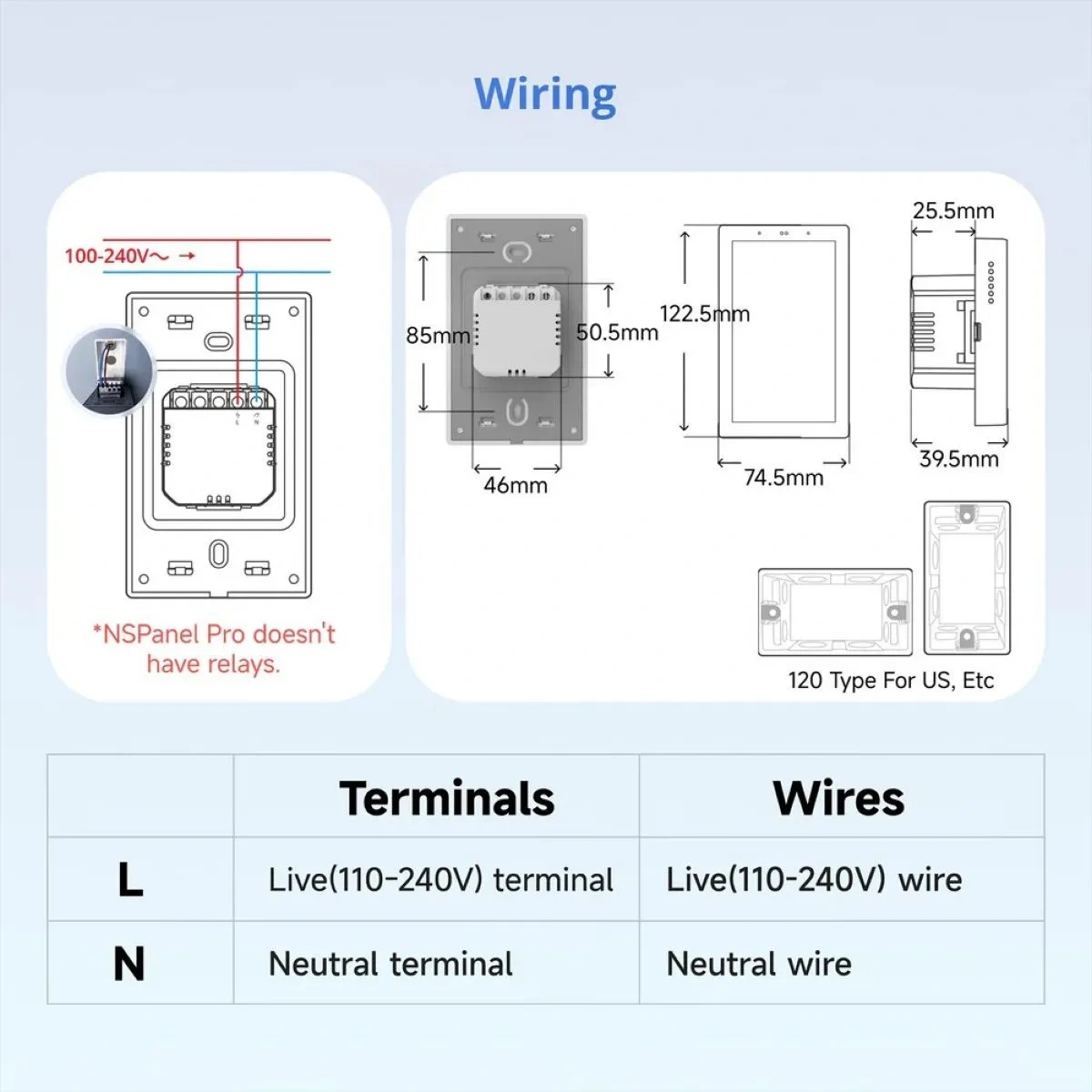 Panel de Control Inteligente Sonoff NSPanel Pro 120 Blanco - imagen 4