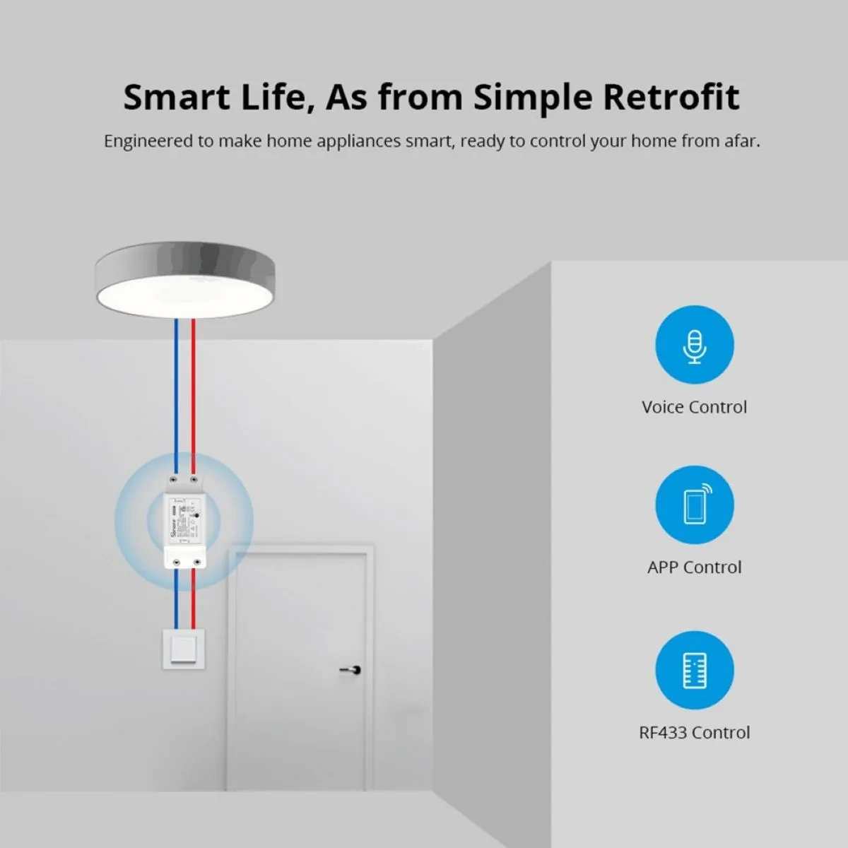 Interruptor Inteligente Sonoff RFR2 Wi-Fi + RF 433 10A - imagen 4