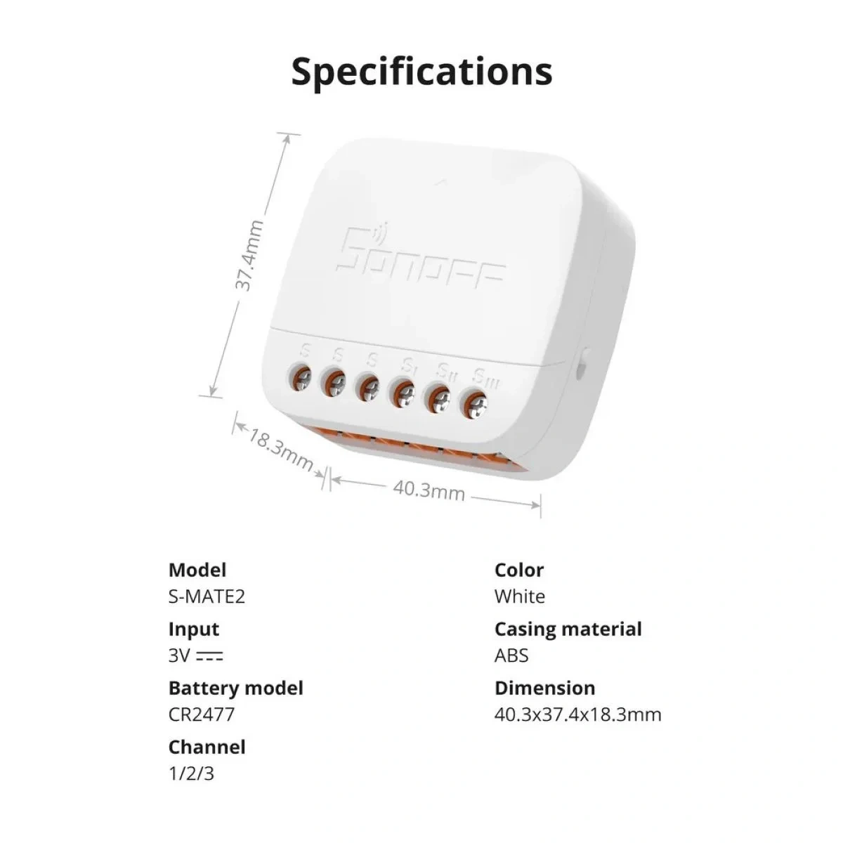 Controlador de Interruptores Sonoff S-MATE2 Extreme - imagen 2
